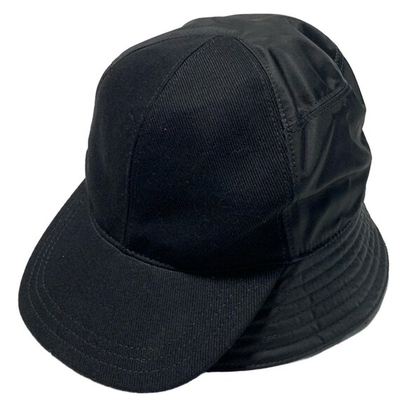 Auth PRADA visor bucket hat 2HC281 Black Recycled Polyamide Cotton - Hat - Picture 7 of 9